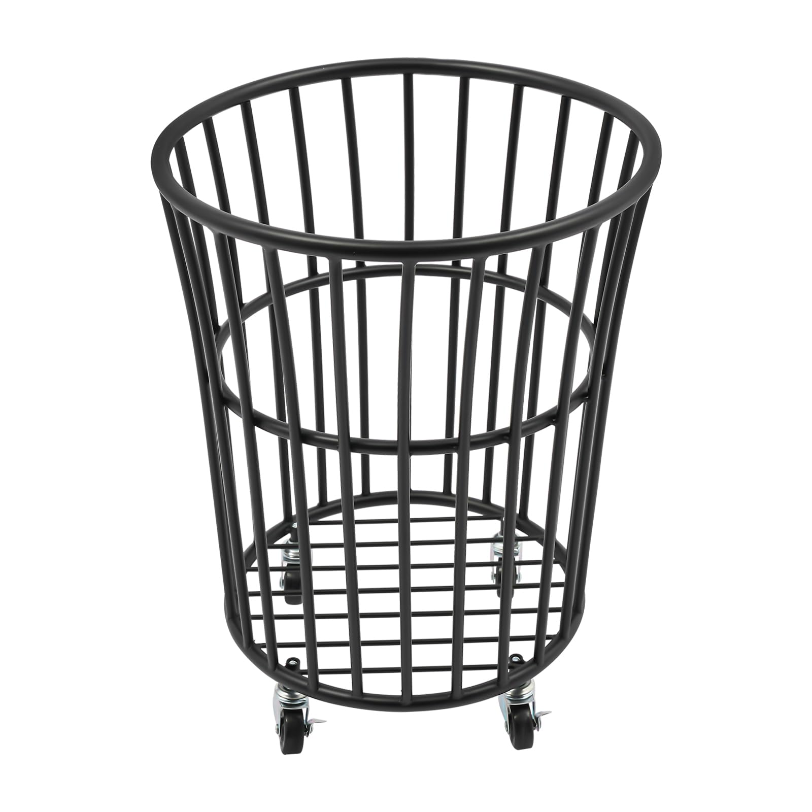 SFSLBFB Metal Laundry Basket Cart with Wheels, Rolling Laundry Hamper for Laundry Room, Portable Clothes Organizer