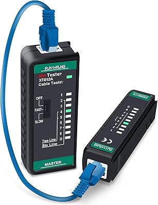 Xin Tester Network Cable Tester, Wire Tracker, Telephone Line Tester, Telephone Line Checking for Wire Continuity/Short/Breaking/Open/Crossing, XT812A