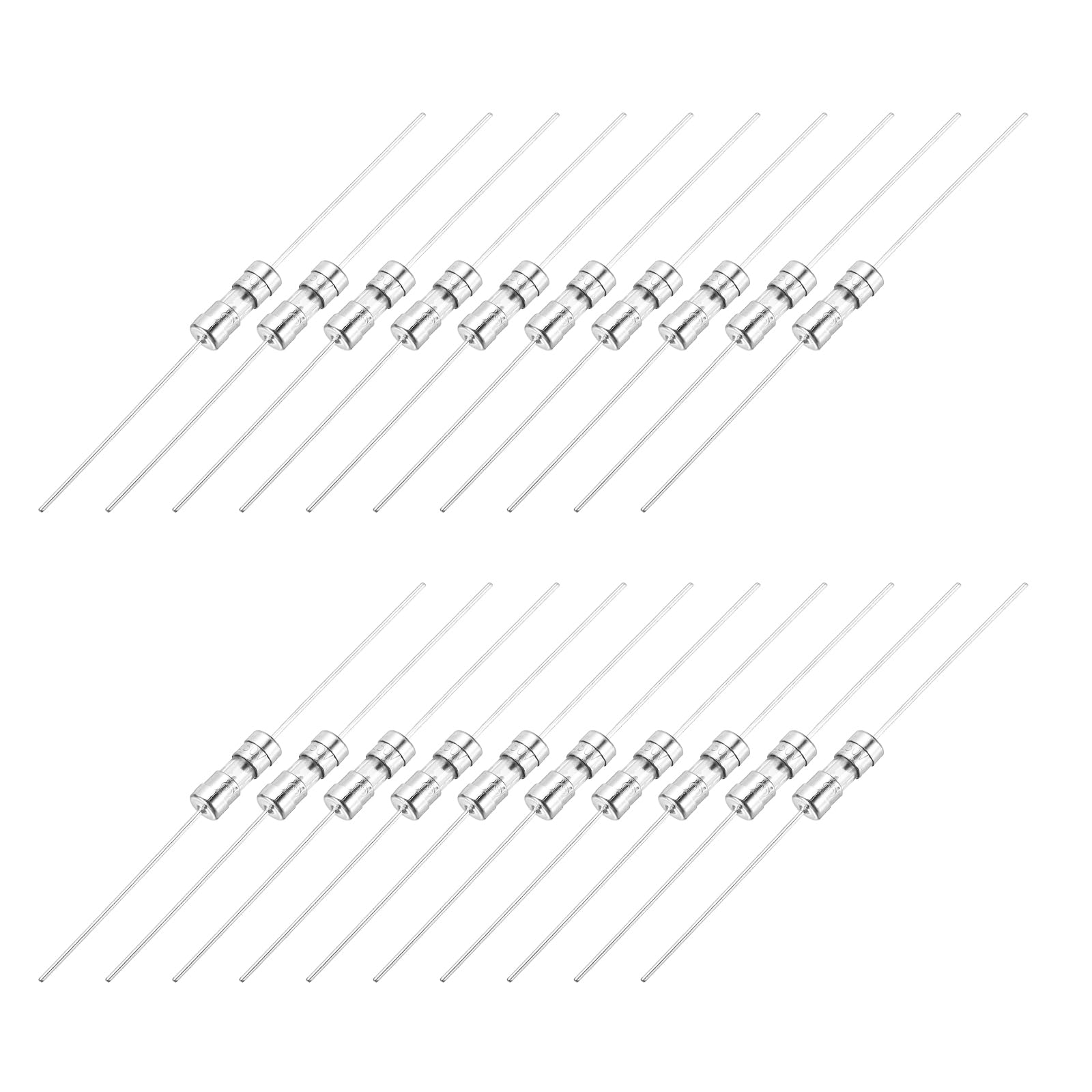 sourcing map 50pcs Glass Cartridge Tube Fuses, Axially Lead Fuse 3.6 x 10 mm 3.15A 250V Cartridge Resistor Insurance Fusible Cutout for Replacing or Repairing Many Home Electronics (F 3.15A)