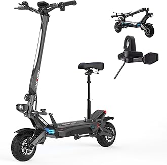 NANROBOT Electric Scooter Adults 50mph 3000W Dual Motor Fast E Scooter 80Miles Off Road Scooter Electric for Adults Foldable Kick Sports Scooter 10" Tires 330lbs Load with Suspension UL2272 Tested