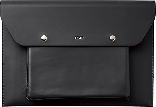 エレコム パソコンケース PCケース ~14インチ対応 ILMF “I love myself” 薄型 レザー調 収納ポケット付 ブラック BM-IBEM01BK-IL