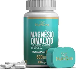 Mangésio Dimalato Concentrado 180 Cápsulas 500mg - Nutrione