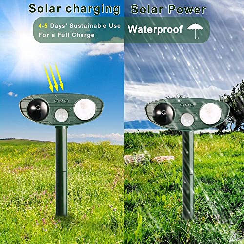 Cat Scarer Cat Repelente Ultrassônico Alimentado por Energia Solar Deterrentes Animais para Jardins
