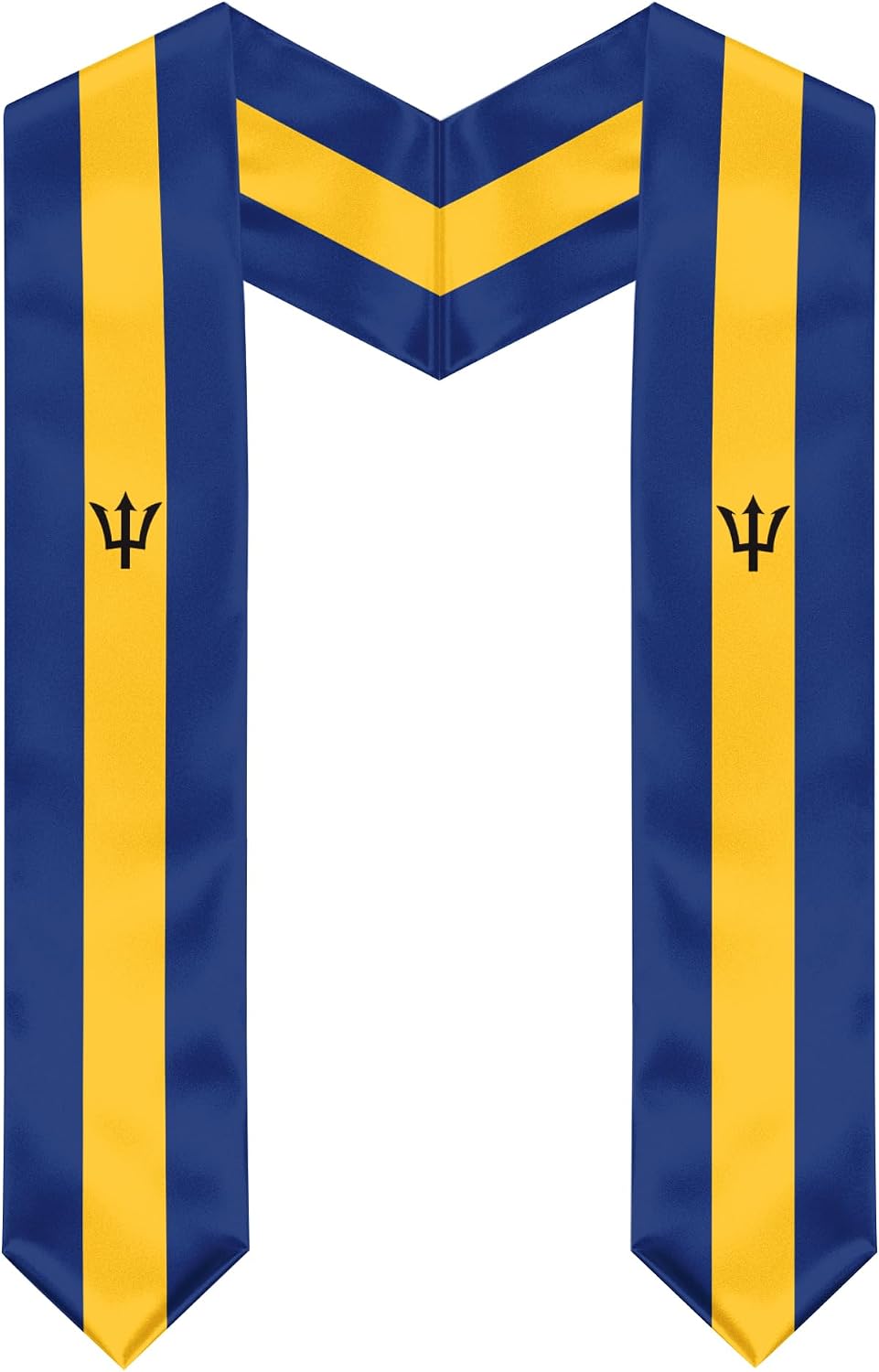 Barbados Flag Graduation Stole, Barbados Graduation Sash Scarf for Study Aboard International Students