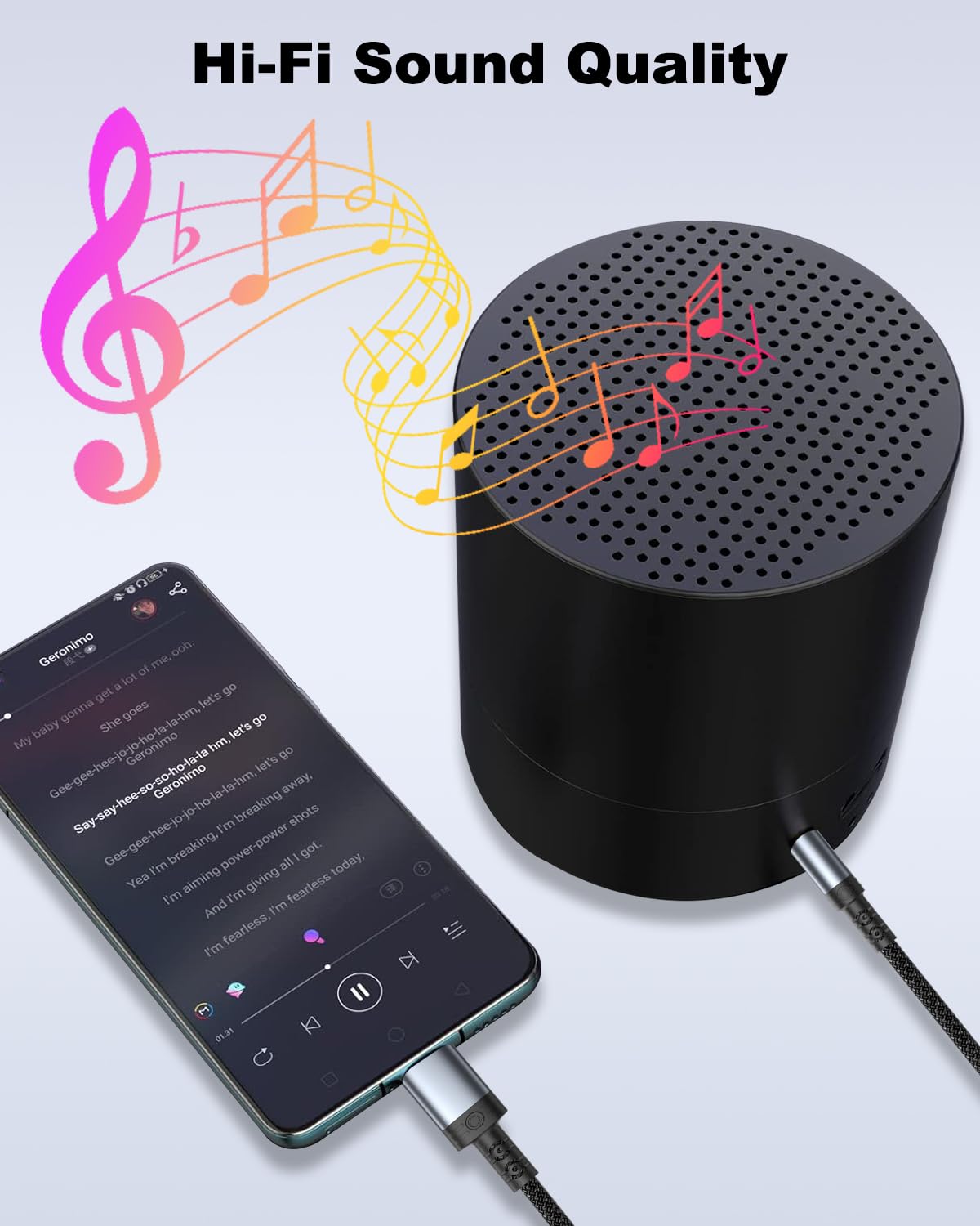 Câble USB C vers Jack 3.5mm 1M pour iPhone 16/15, Samsung S25 S24, Huawei, Xiaomi