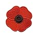 Red Poppy Flower - Symbol of Remembrance of The First World War - Set of Two Cotillions - Embroidered Patch/Badge/Emblem -1.9 in. (5 cm) - VeIcro - Hook and Loop Backing