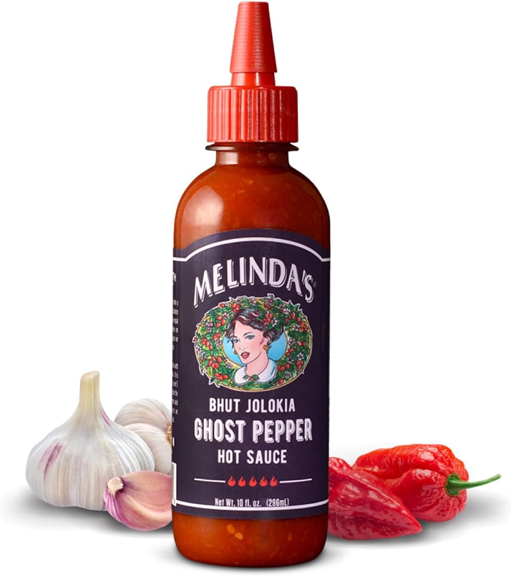 Ghost Pepper Hot Sauce - Gourmet Extra Spicy Hot Sauce - Made with Fresh Ingredients, Ghost Peppers (Bhut Jolokia), Habanero Pepper, Carrot, Garlic, Lime Juice - 10oz Squeeze, 1 Pack