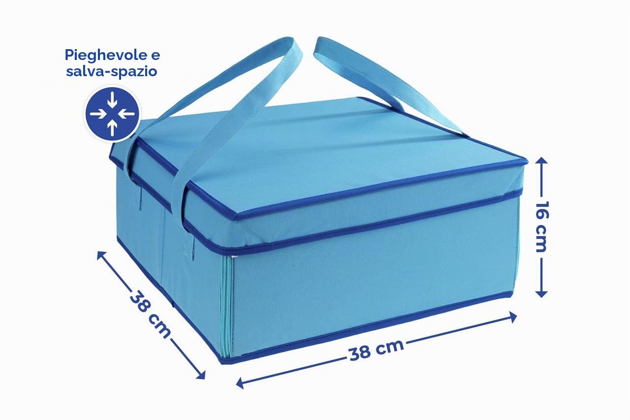 Maximex Borsa termica per torte, insalata, carne, poliestere, 38 x 17 x 38 cm, blu