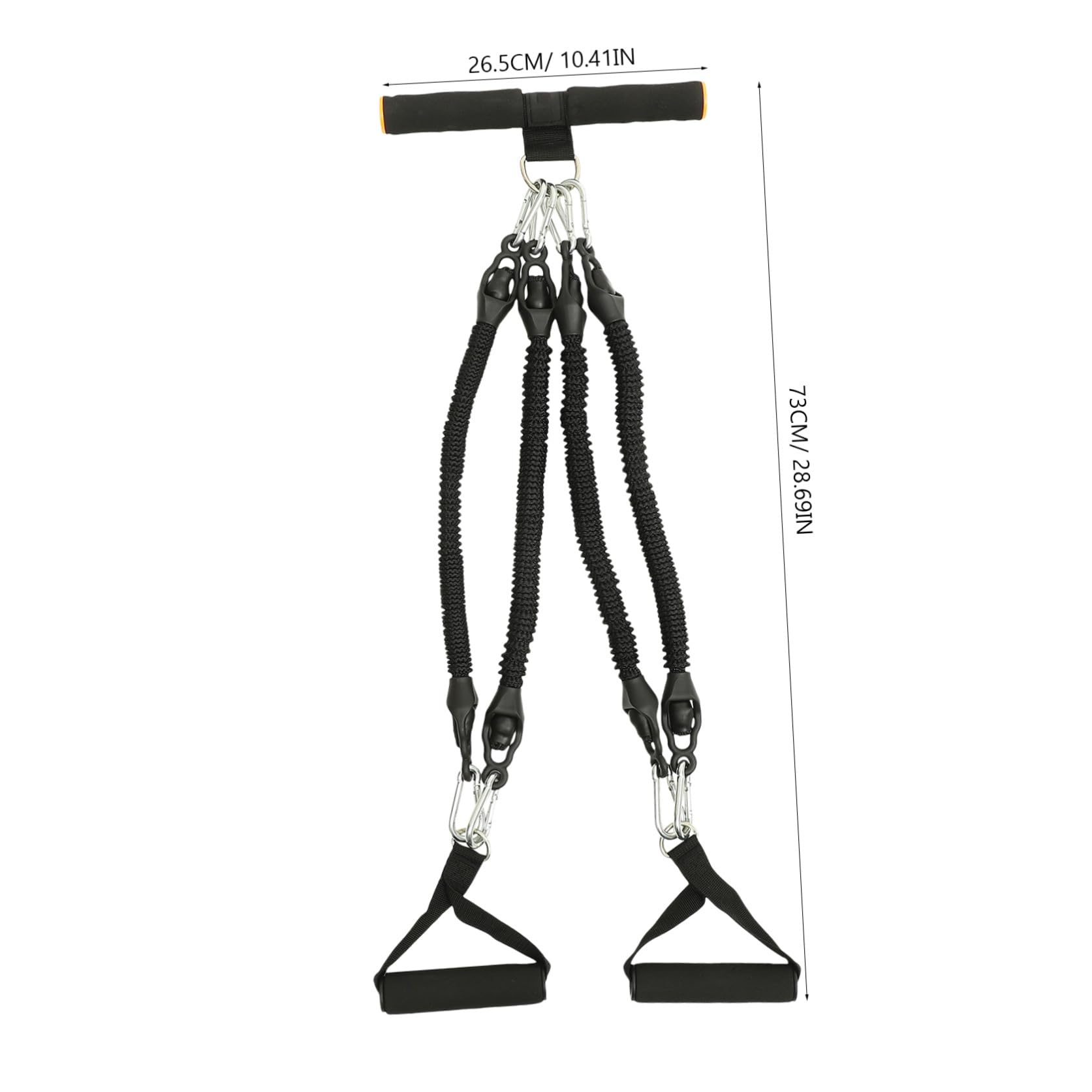 Garneck Elastico per Allenamento Pedale in Pte e Schiuma, Resistente per Fitness e Training Tricipiti, Attrezzo Palestra Multifunzione Nero
