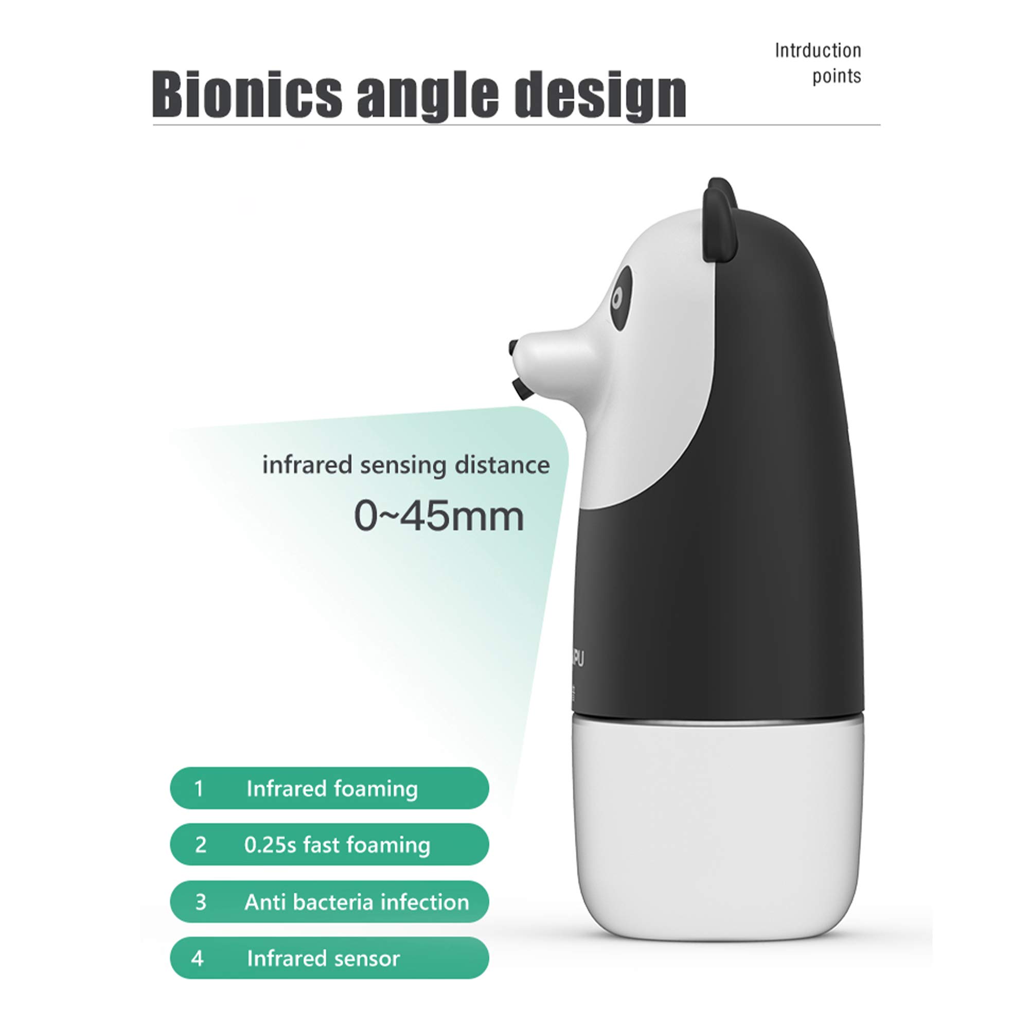 Dispenser Automatico di Sapone in Schiuma Lavatrice a Mano Liquida a Induzione del Fumetto Carica USB Lavaggio a Mano con Schiuma Intelligente,