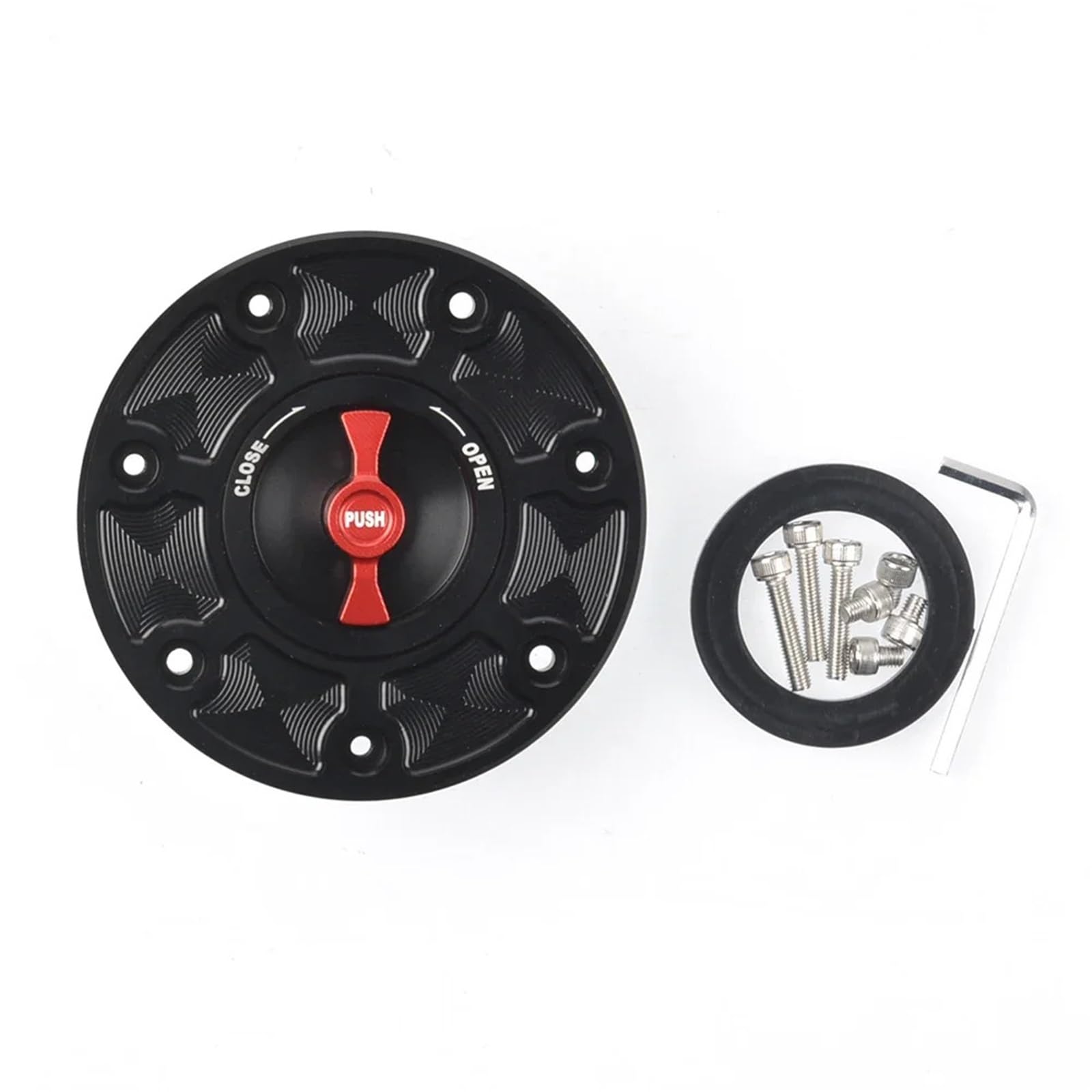 Korek wlewu paliwa Pokrywa zbiornika oleju Korek zbiornika paliwa gazowego pasuje do KTM RC 125 200 Duke 125 Duke 200 Duke 390 RC125 RC200 RC390 2012-2016 Cap Zbiornika(Black Red)