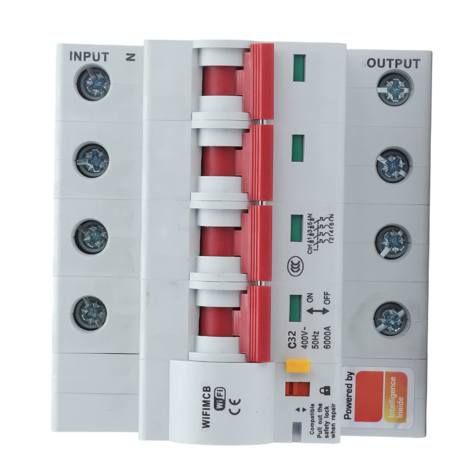 Smart WiFi 4P Interruttore Automatico Interruttore Remoto Blocco di Sicurezza AC 400V Casa (32A)
