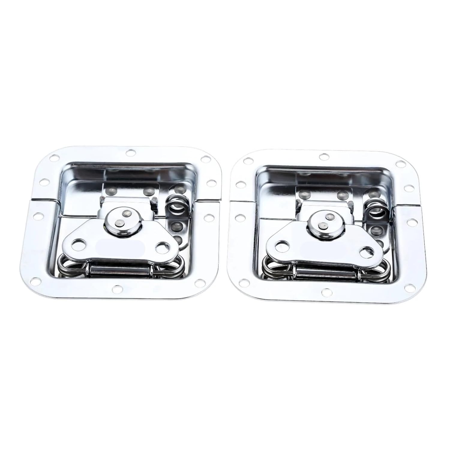 Chrome Steel Lock Case Hasp Latch Hardware Fitting 101 * 108mm 2Pcs