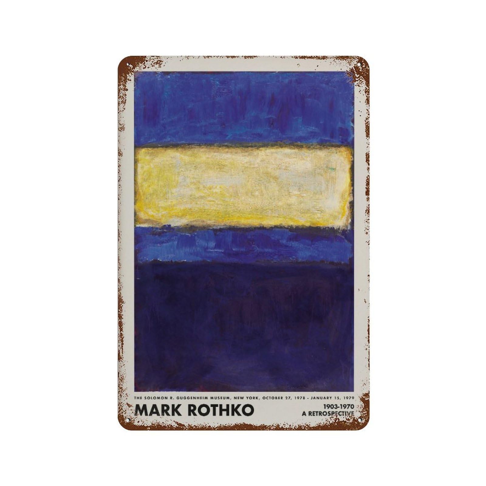 xiaoxiaoshen Mark Rothko Abstract Expressionist1 Wall Decor Art Metal Tin Poster Modern Home Decor Art Home Bar Shop Decorations Vintage Sign 30x20cm