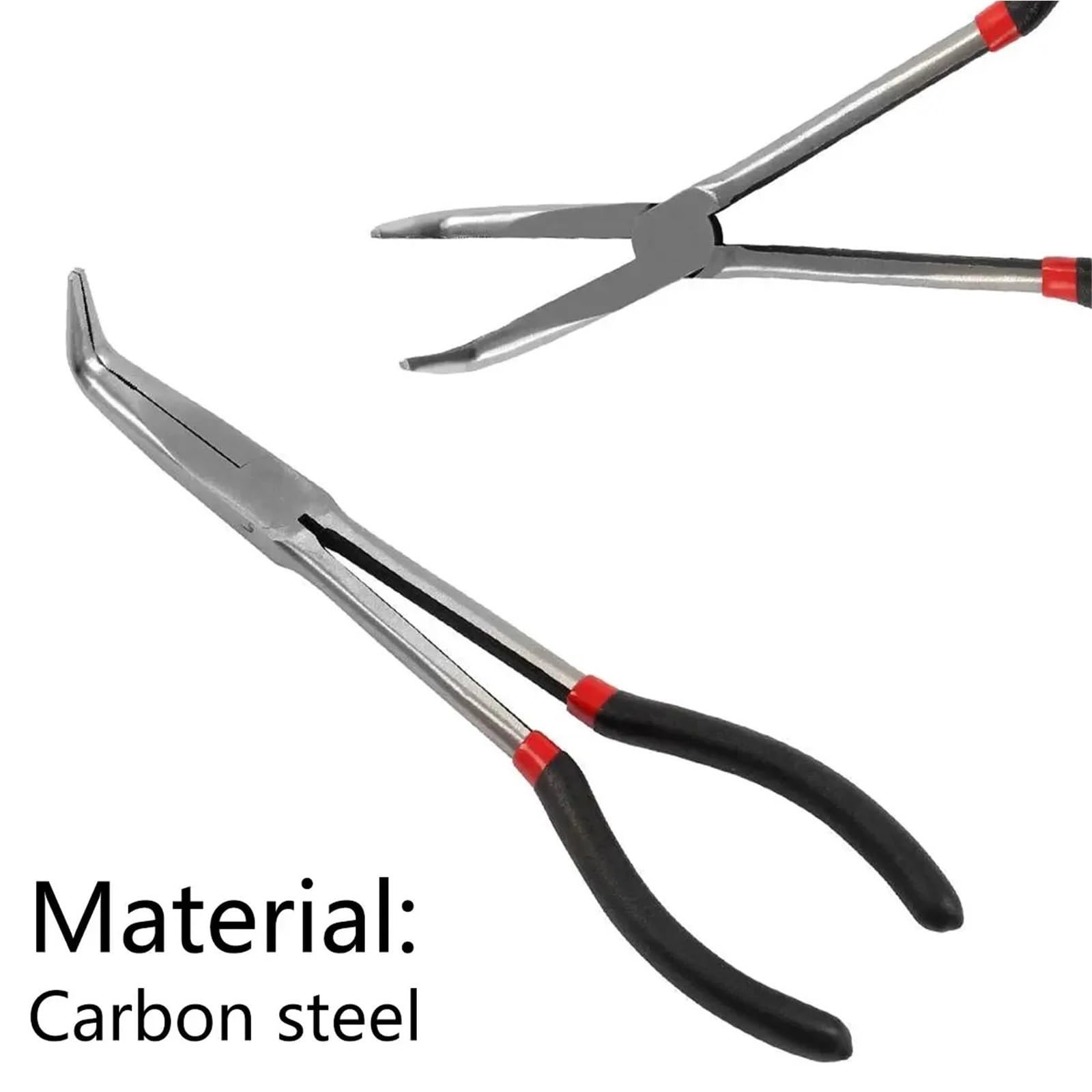 Set Di Pinze Pinze a becchi ad ago 3/5 pezzi Set pinze a curvi 25 °/45 °/90 ° diritte a portata lunga da 11 pollici tonde a forma di O