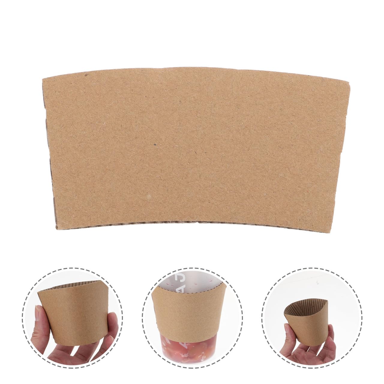 VALICLUD 100 pezzi bicchieri di carta di protezione dal calore, nastri isolanti per bevande calde, caffè, tè, anti-scald, per tazze di carta