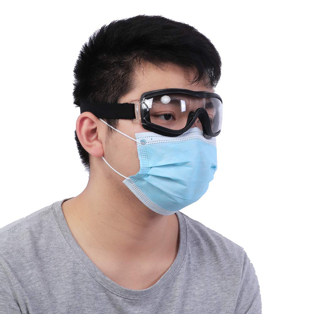 Gafas de Motocicleta Antivaho, Protección para los Ojos, Gafas de Seguridad a Prueba de Polvo y Viento con Lentes Transparentes para Motocicleta, esquí, Monopatín, Senderismo,
