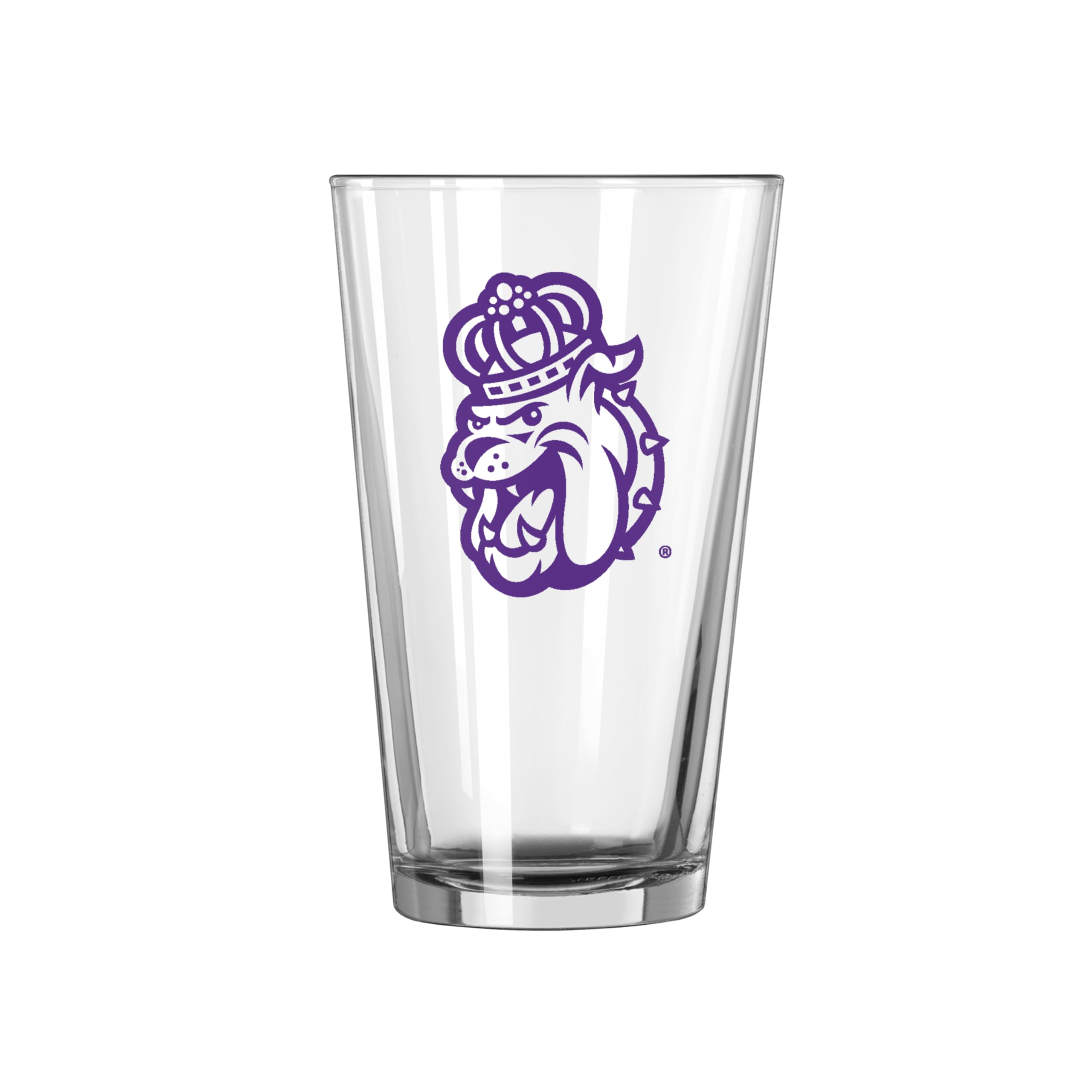 Fanmats Team Color Ncaa James Madison Dukes 16 Oz Pint Glass — Officially Licensed | Glassware | 16 Fluid Ounces | Design