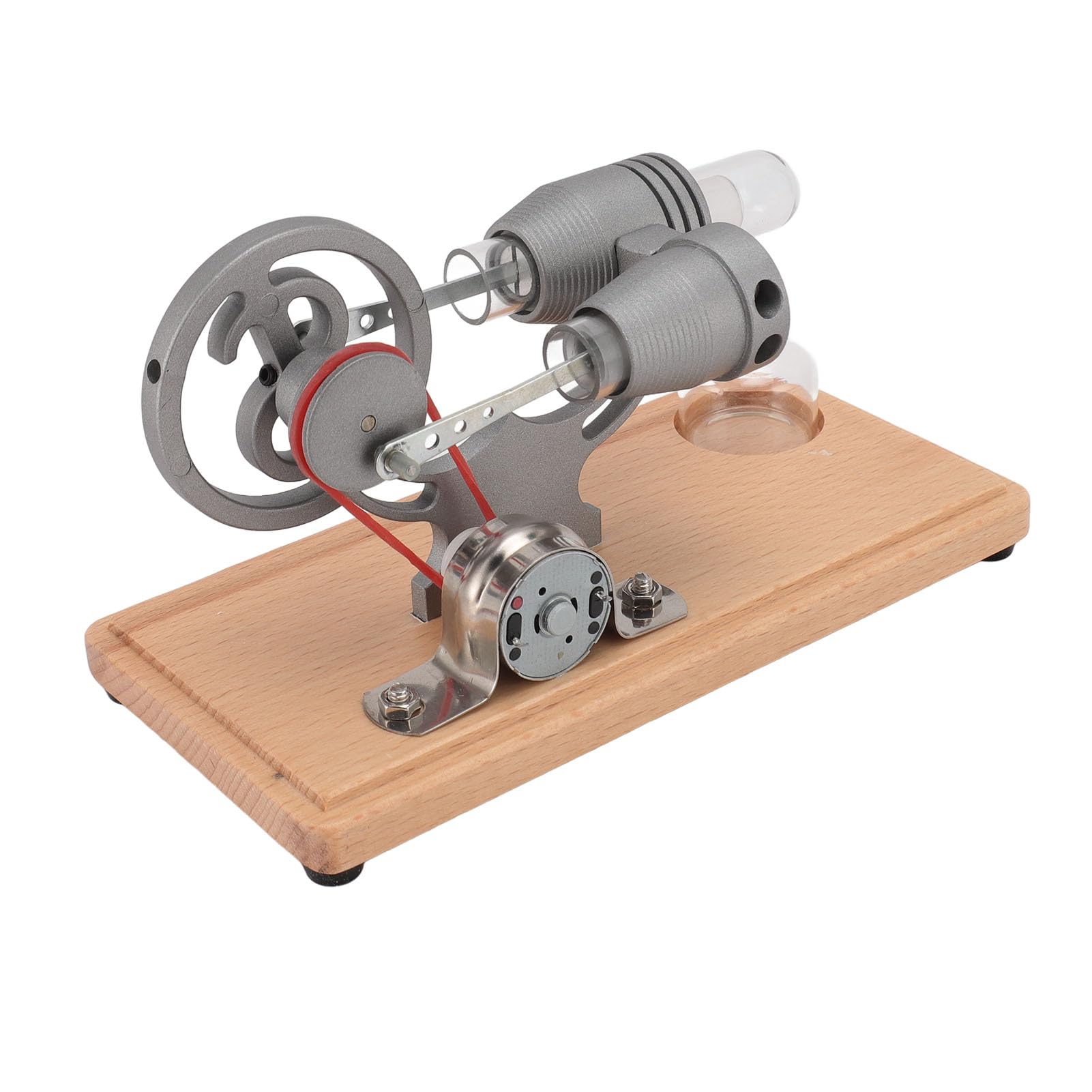 Pssopp Stirling Engine Motor Kit,Hot Air Stirling Engine Kit Mini Stirling Engine Giocattolo con Luce LED Mini Hot Air Stirling Engine Modello Motore Potenza Streaming per Bambini
