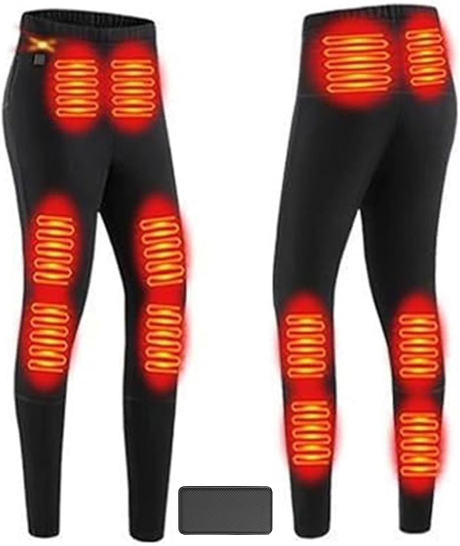 Thermal Pants for Women Fleece Lined 12 Zones Long Johns Washable Base Layer for Outdoor Moto Hunting Ski