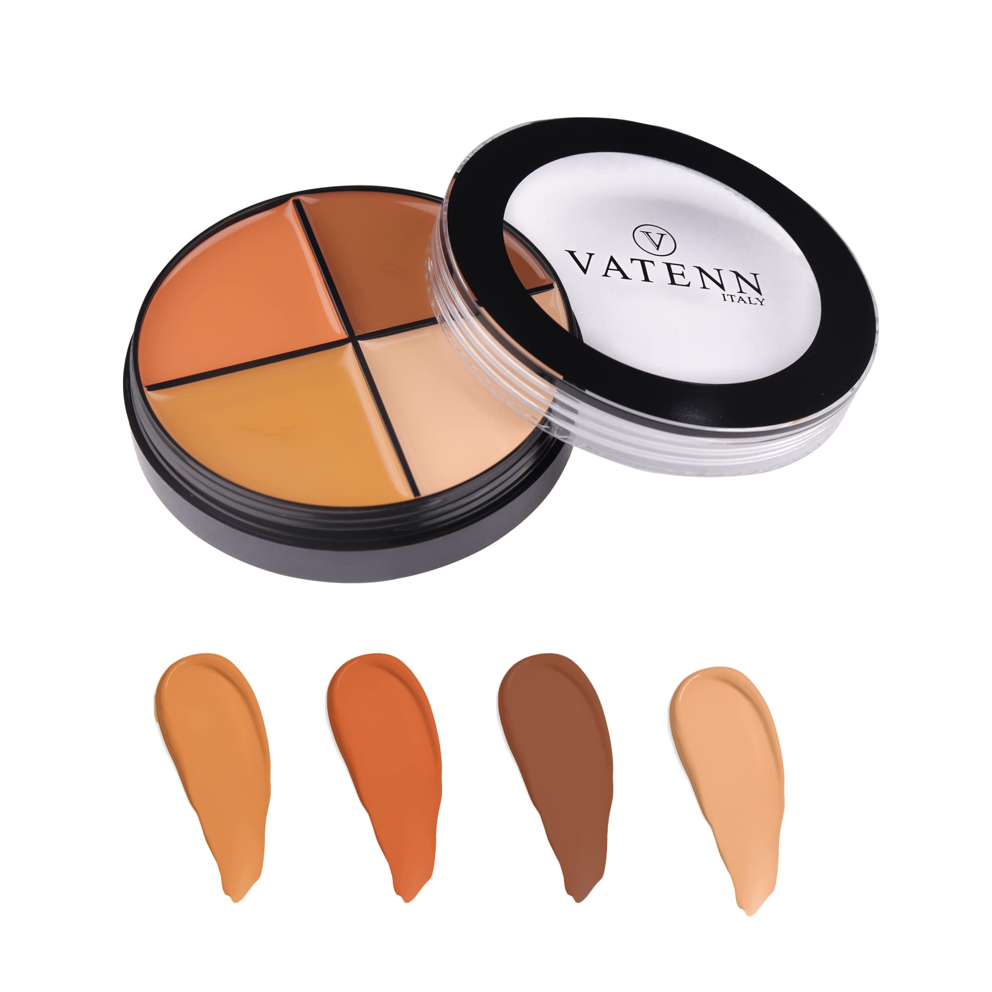 Vatenn Italy 4 Color Conceal and correct Palette | All Skin Type | Medium to Buildable Coverage | Cruetly free | Conceal, Contour, Colour Collector Matte - (SN- 183, Marano, 12g)