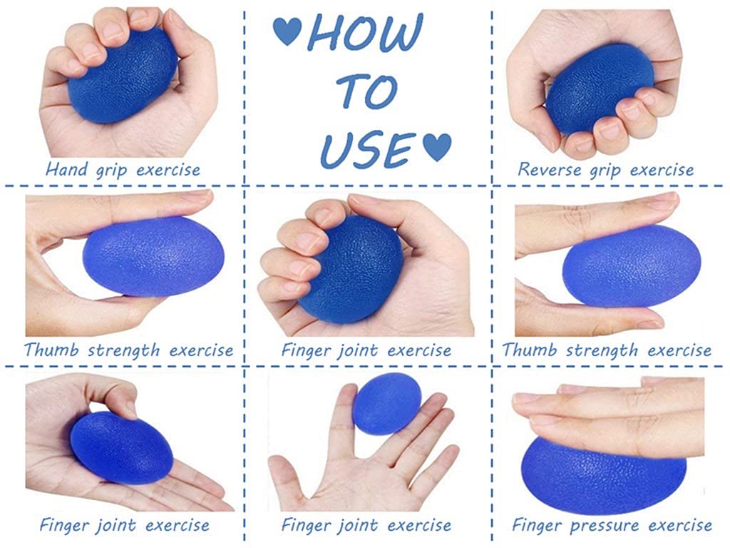 Schaumstoffball,2 Stück Gel-Ball, Dekompressionskugel, Handmuskeltraining, Fitness, Finger, Handgelenk, Ball, Therapie, Reeon, Massage, Ersatz Für Übungen, Hand, Griffkraft (blauer See