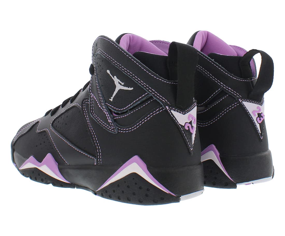 Jordan Girl's Air 7 Retro (Big Kid) Black/Barely Grape/Rush Fuchsia 5 Big Kid M