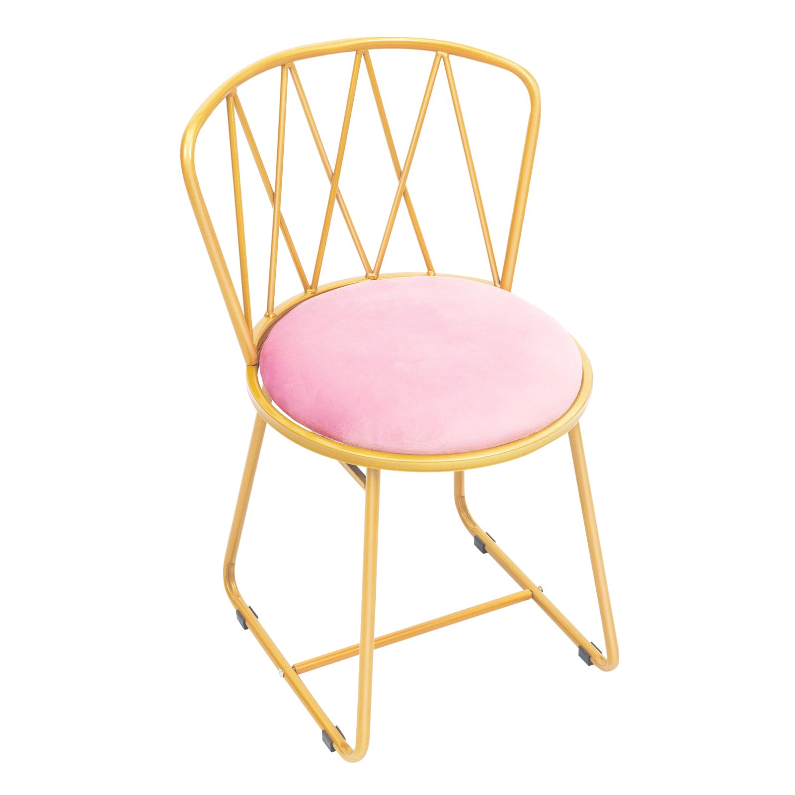 Silla de maquillaje para habitación de niñas y dormitorio con respaldo cómodo de franela