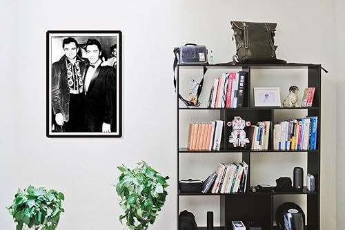 Miniatura 4 de Johnny Cash & Elvis Presley Póster, Rock N' Roll Legends, el hombre de negro y el rey del rock