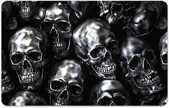 Peacoblue Bank Card Sticker Black Halloween Skull Credit Debit Card Custom Skin Cover Protector, 4 Styles Scratch-Proof and Attractive Decal for Most Popular EBT Transportation Key Card