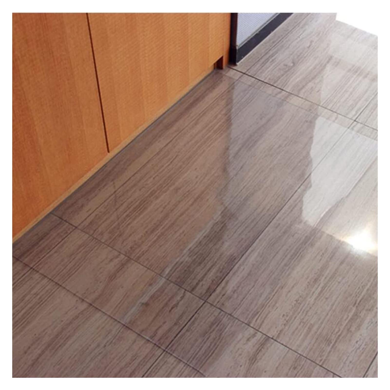 Alfombra protectora antideslizante de vinilo de PVC para suelos de madera dura, 1,5 mm de grosor, 135 x 215 cm, revestimiento de suelo para el hogar y la oficina, fácil de limpiar, uso versátil