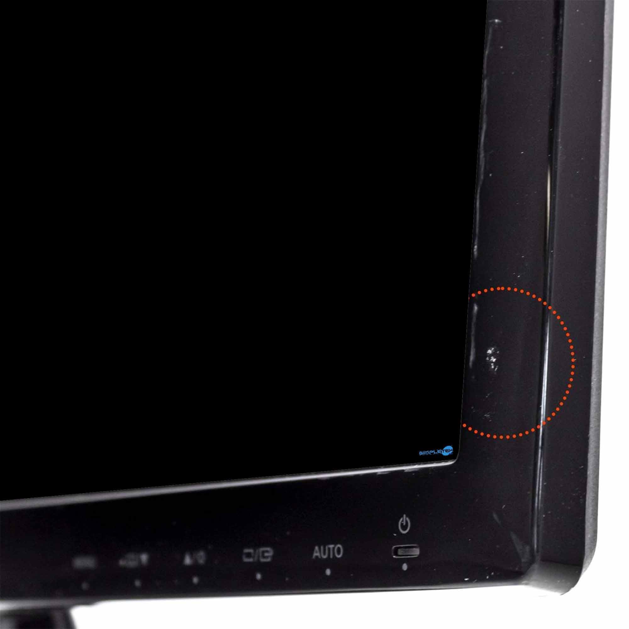 SIMPLETEK - Monitor Nero LCD 19" HD 16:9 - Widescreen - VGA | Perfetto per applicazioni domestiche e d’ufficio | Base inclusa (Ricondizionato)