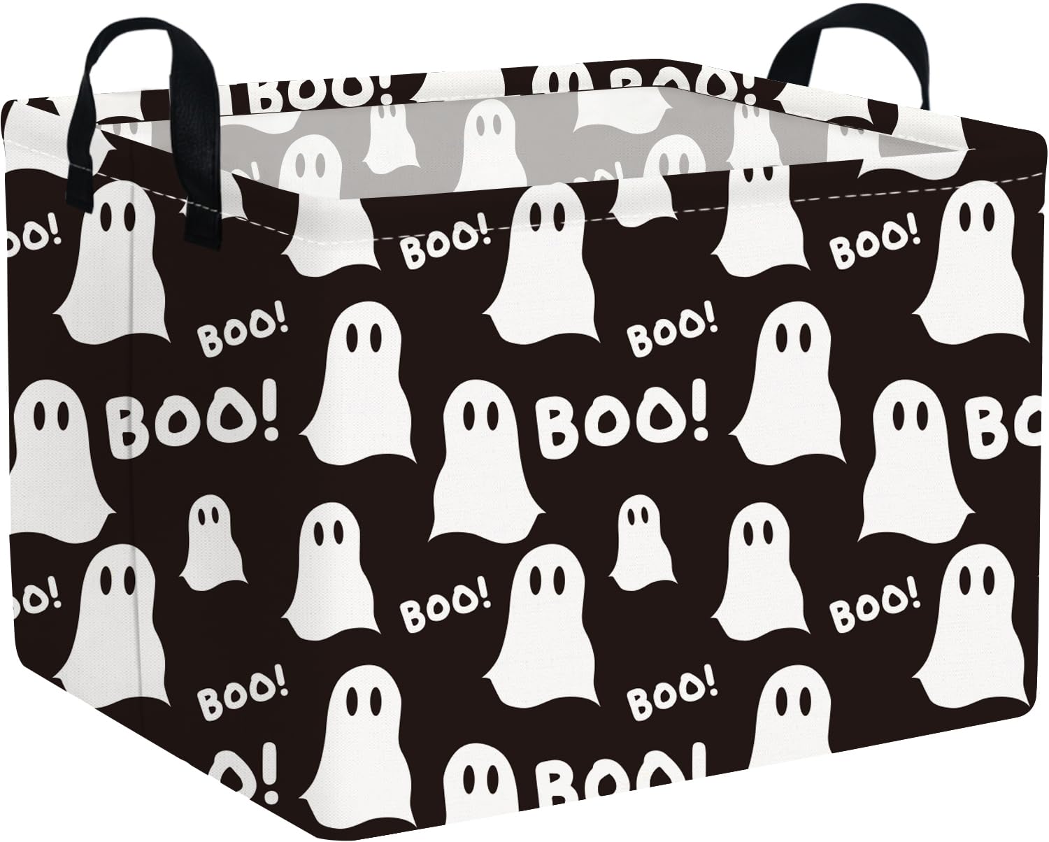 Halloween Boo Horror basket,Empty Halloween basket,Horror and thriller decor,Trick or Treat Box for Boys and Girls,Horror decor(Boo Ghost)