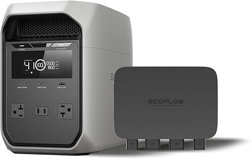 EF ECOFLOW Generador solar DELTA 3 Classic con cargador de alternador de 500 W, estación de energía portátil de batería LiFePO4 de 1024 Wh, salida