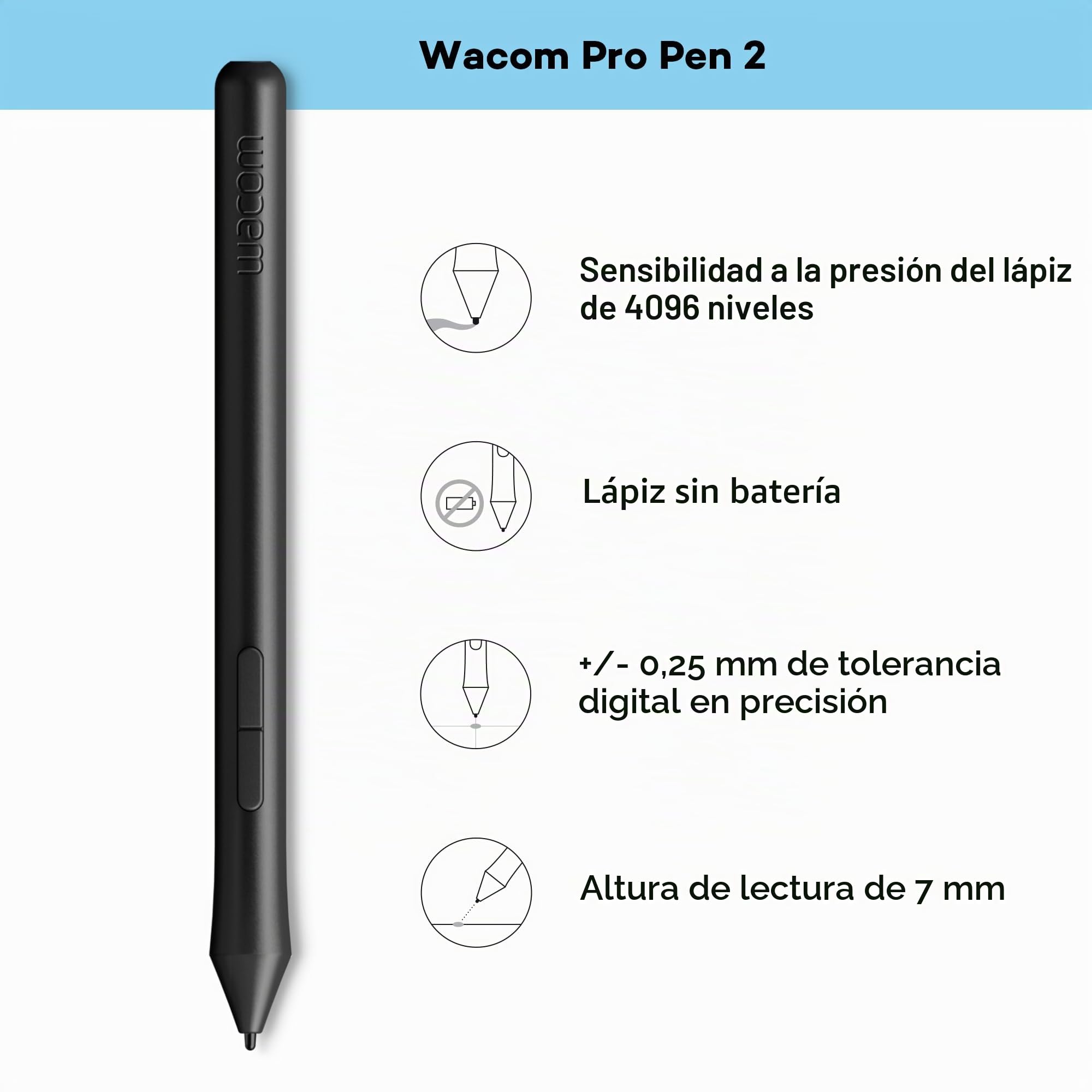 Wacom One by Wacom Medium - Tableta gráfica con lápiz Digital Sensible a la presión, Compatible con Windows, Mac y Chromebook, óptima para Oficina en casa y e-Learning, Color Negro y Rojo