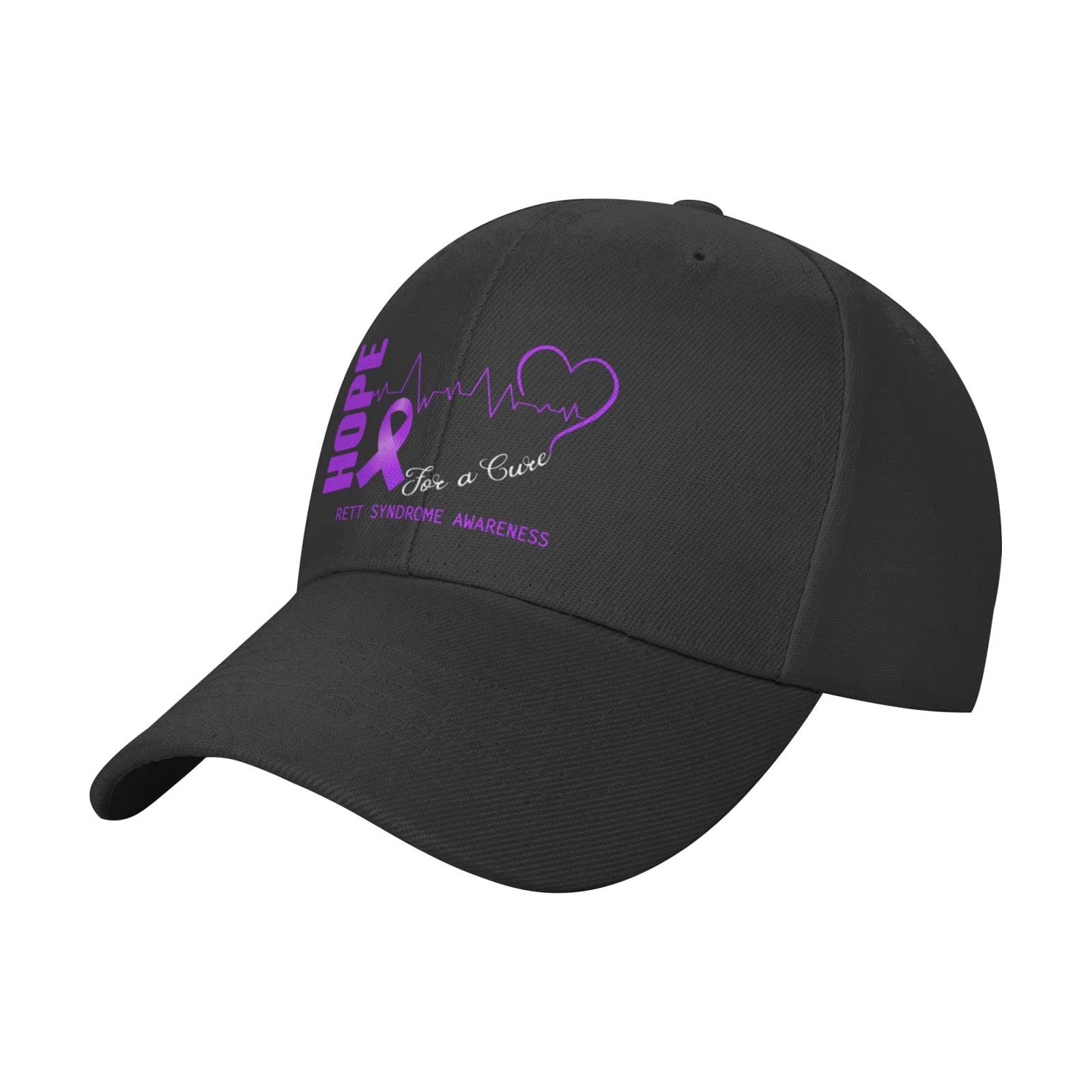 Hope for A Cure Rett Syndrome Awareness Baseball Cap for Men Women Classic Adjustable Golf Dad Hat