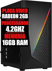 PC GAMER CPU 4.2GHZ, PLACA VIDEO 2GB, 16GB RAM, SSD 480GB (16GB RAM + SSD 120GB)