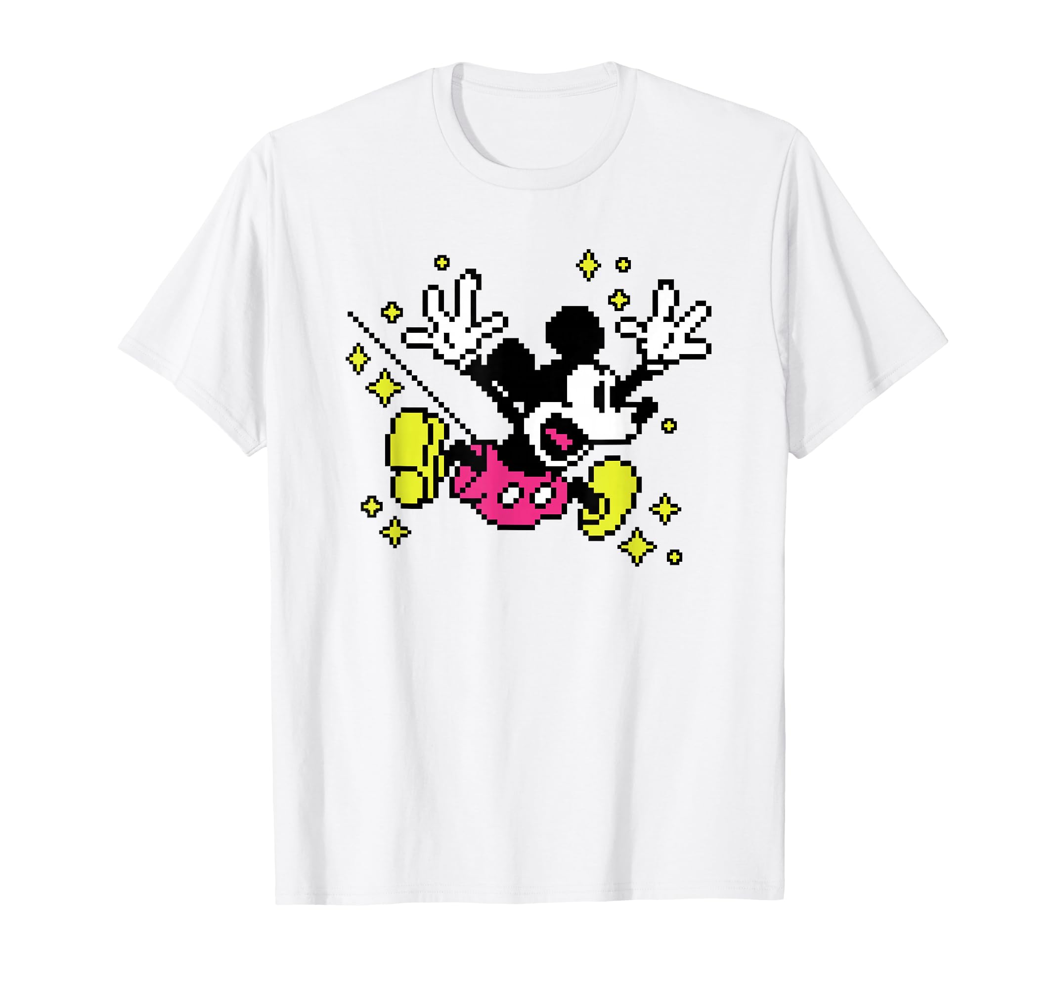 Disney Mickey And Friends Iconic Retro Mickey Pixel Logo T-Shirt