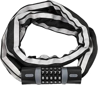 GFHYBP Bicycle Chain Lock, 5-Digit Resettable Combination Anti-Theft Bike Locks Heavy Duty Keyless Bicycle Locks,0.9m
