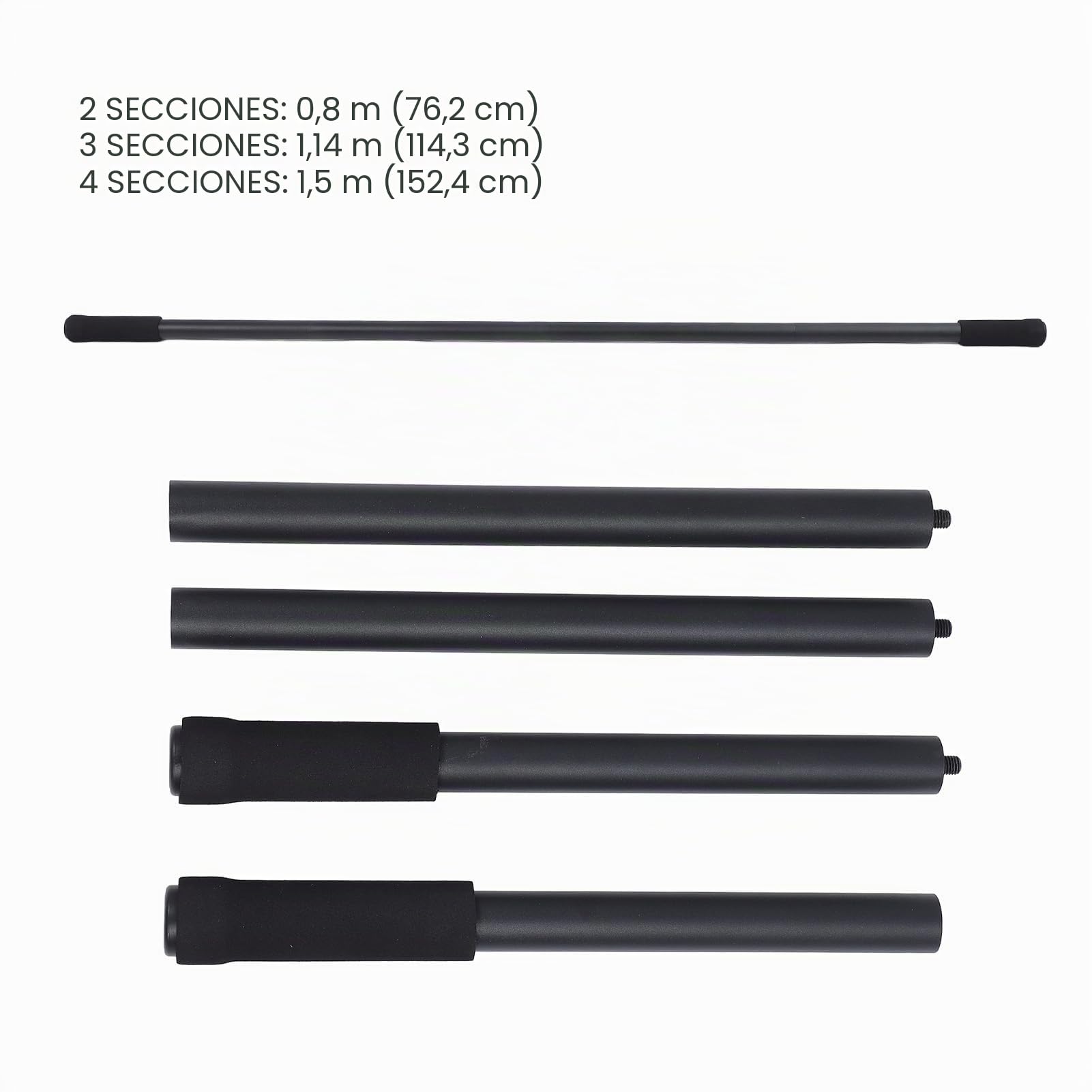 Stick De Yoga Ajustable, Promover Flexibilidad De Acero Estiramiento De Estiramiento De Estiramiento De Ejercicio Versátil Palo Con Manijas De Espuma Barras De Bar Portatiles Para El Equilibrio Físico