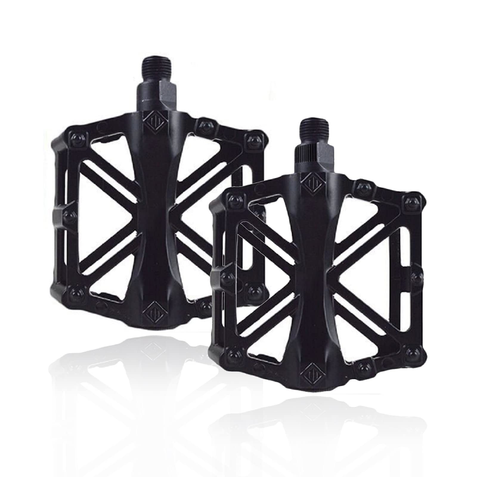 Sethruki Non-Slip Bicycle Pedals, Mountain Bike Flat Aluminum Alloy Pedals, MTB 9/16 inch Suitable, Light Weight Super Sealed Bearings, Suitable for Road Mountain Bikes
