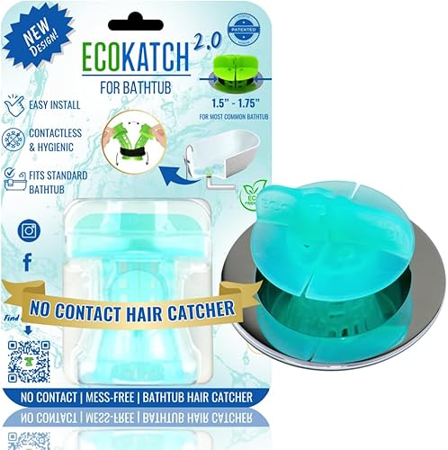 Miniatura 11 de Atrapador de Cabello para Desagüe de Bañera – Desecho sin Contacto, Oculta el Cabello, Colador de Malla de Silicona Reutilizable, se Adapta a Blanco