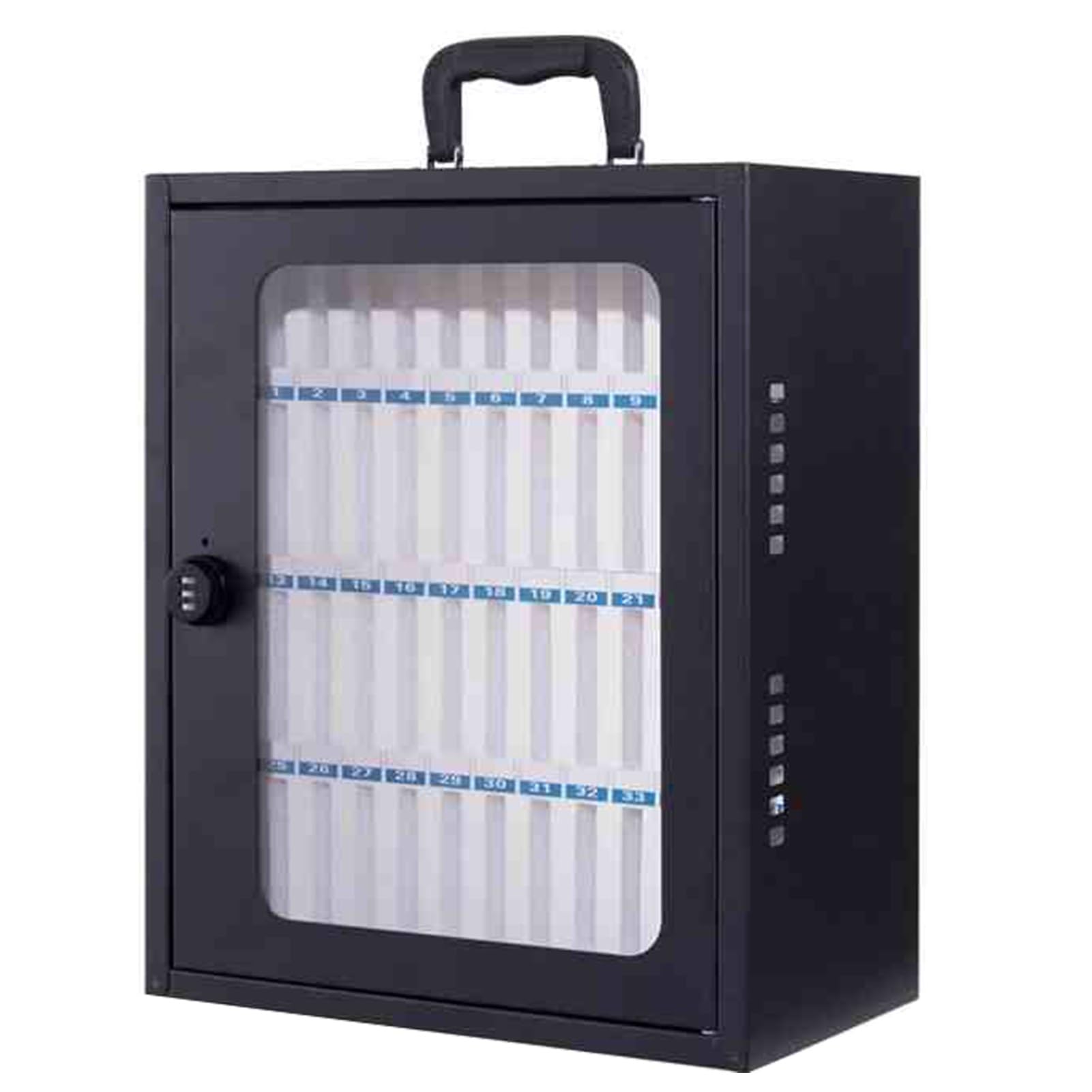 Black Steel Le Phone Sto Cabinet Wall Mounted & Portable With 48 Bit Combinat Lock Secure Staff Le Phone Locker For Offices & Schools,Black Combination Lock-48-Bit,Black Combination Lock-48-bit