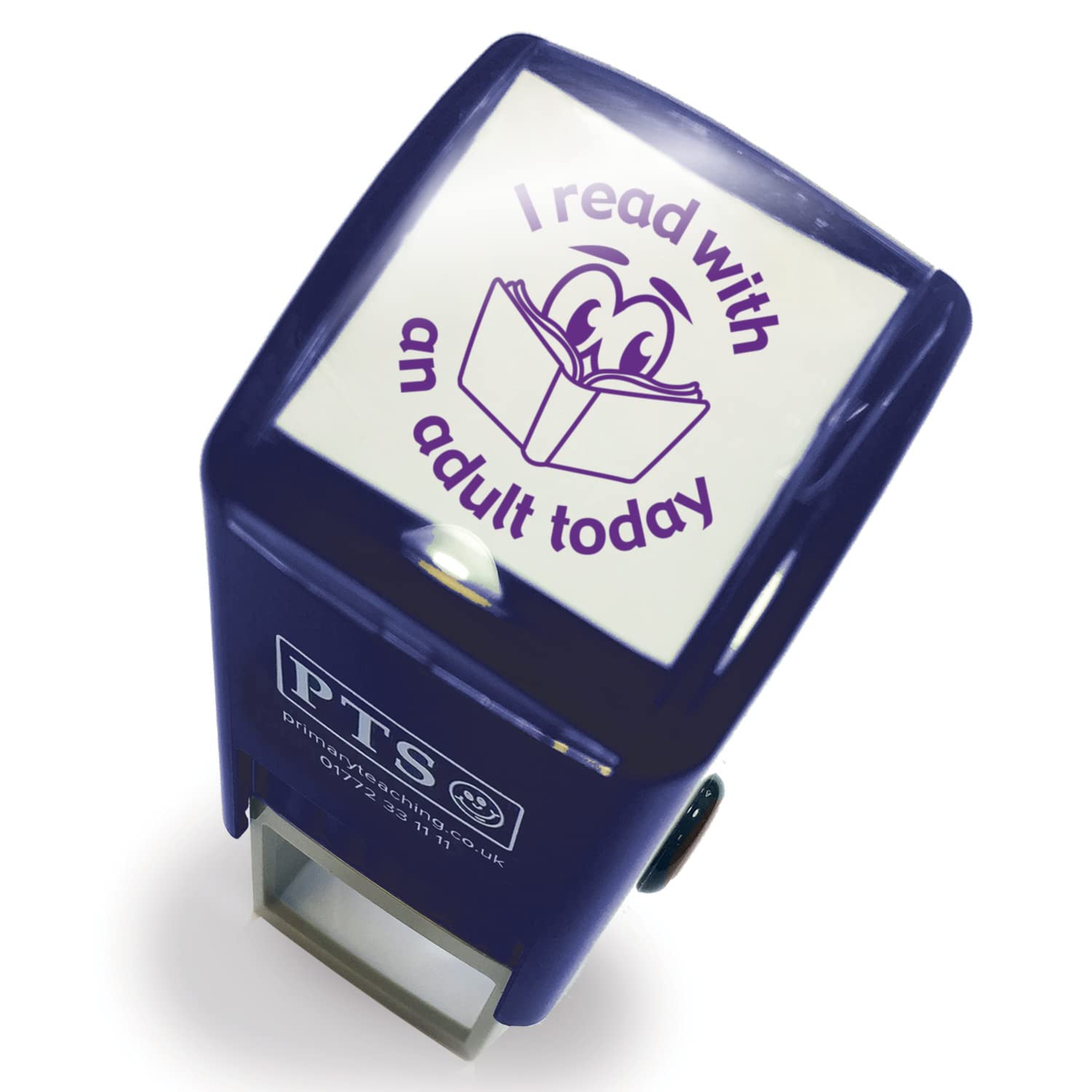 I Read with an Adult Today Comprehension Literacy Pre Inked School Teachers Feedback Marking Stamper Stamp 25mm Primary Teaching Services (Purple)