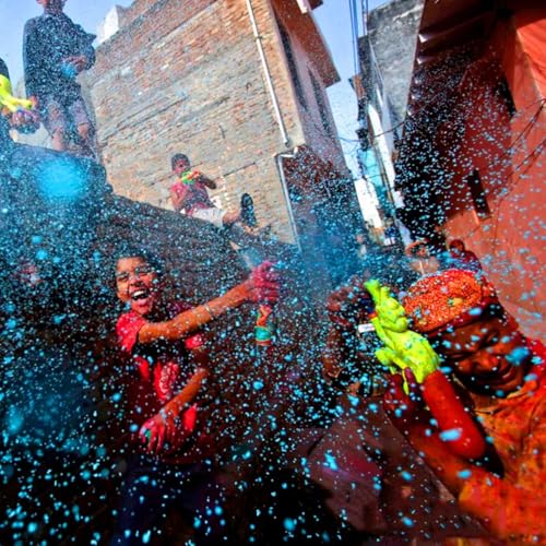 Image of Natural Herbal Holi Color Spray (Pack of 4) - Skin-Friendly, Non-Toxic Holi Snow Spray Bottles (250ml Each) - Organic Color Spray for Holi Festival, Parties & Celebrations