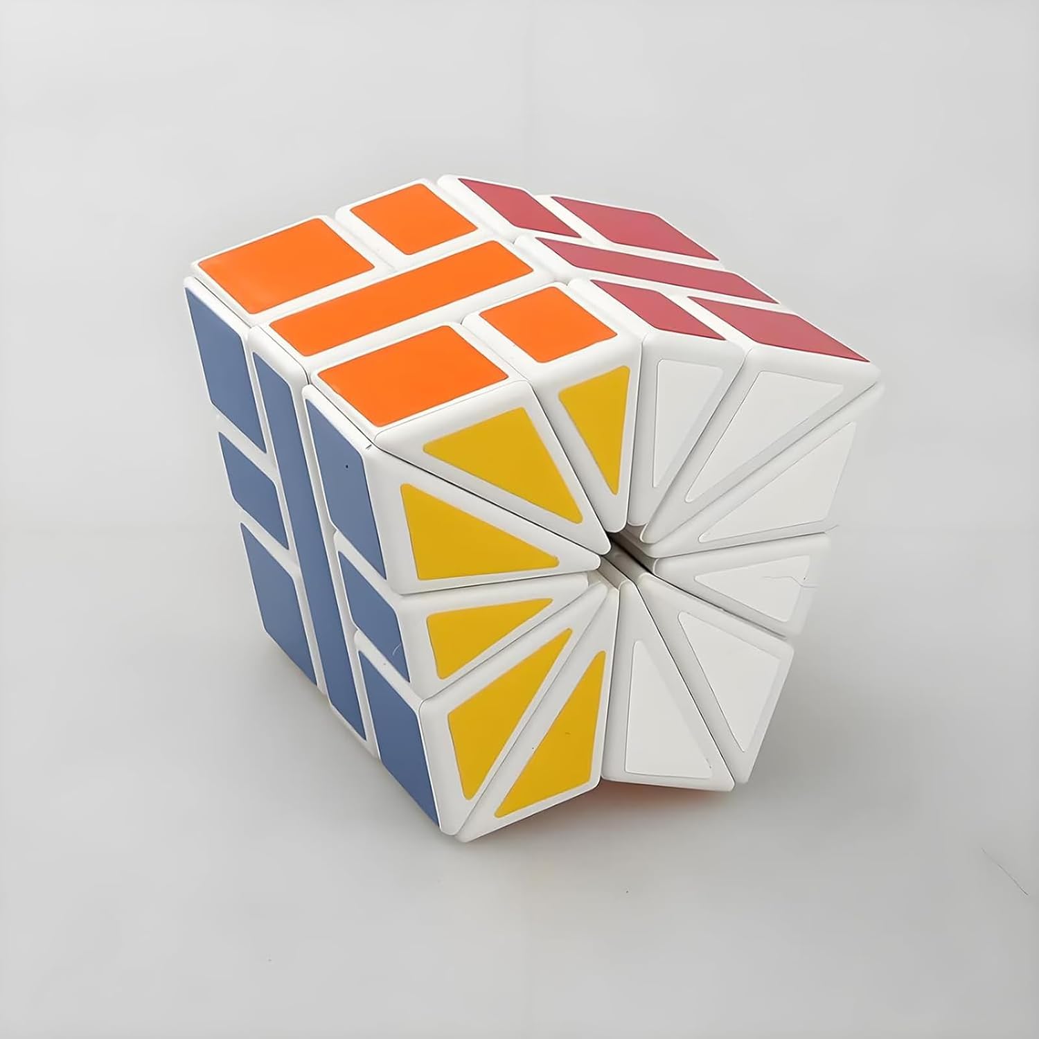 AI-YUN SQ2 Speed Cube, Square Two Magic Cube, Sticker Fan-Shaped Puzzle Cube Toys, White