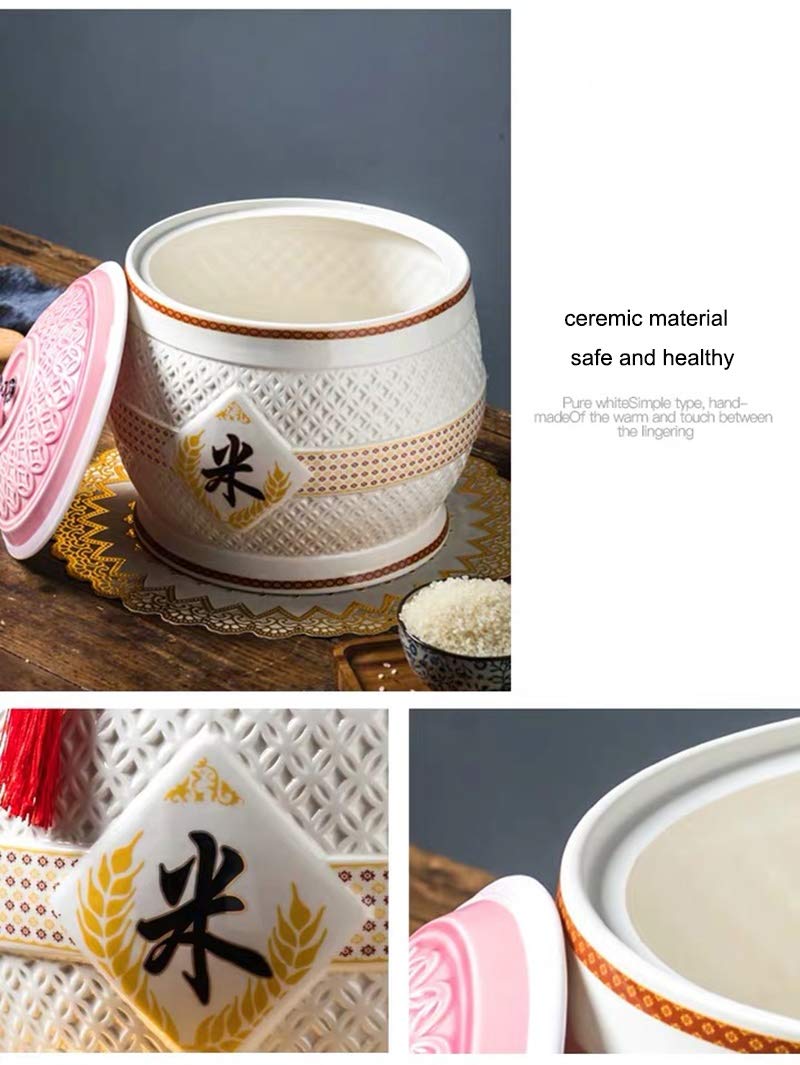 Ceramiczny pojemnik do przechowywania płatków śniadaniowych, tradycyjny porcelanowy dozownik ziarna do zbóż, mąki, cukru, kawy, ryżu, orzechów, przekąsek, karmy dla zwierząt domowych, herbaty