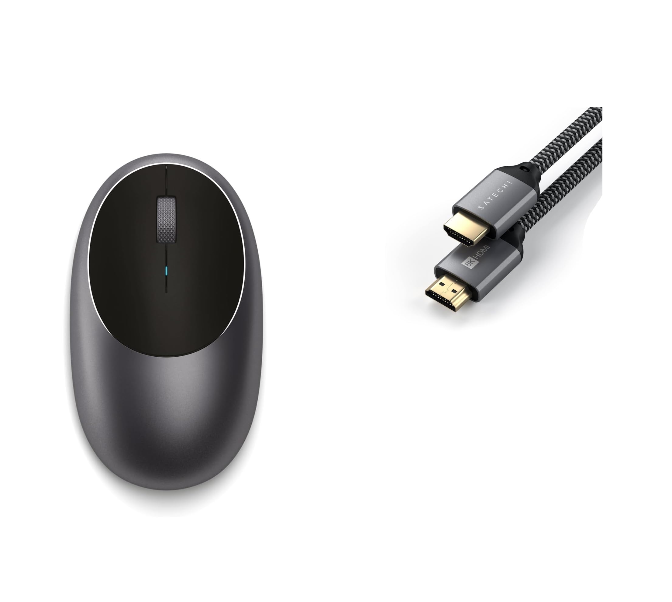 𝗦𝗔𝗧𝗘𝗖𝗛𝗜 𝗕𝘂𝗻𝗱𝗹𝗲 Ratón Inalámbrico Bluetooth M1 y Cable HDMI 8K