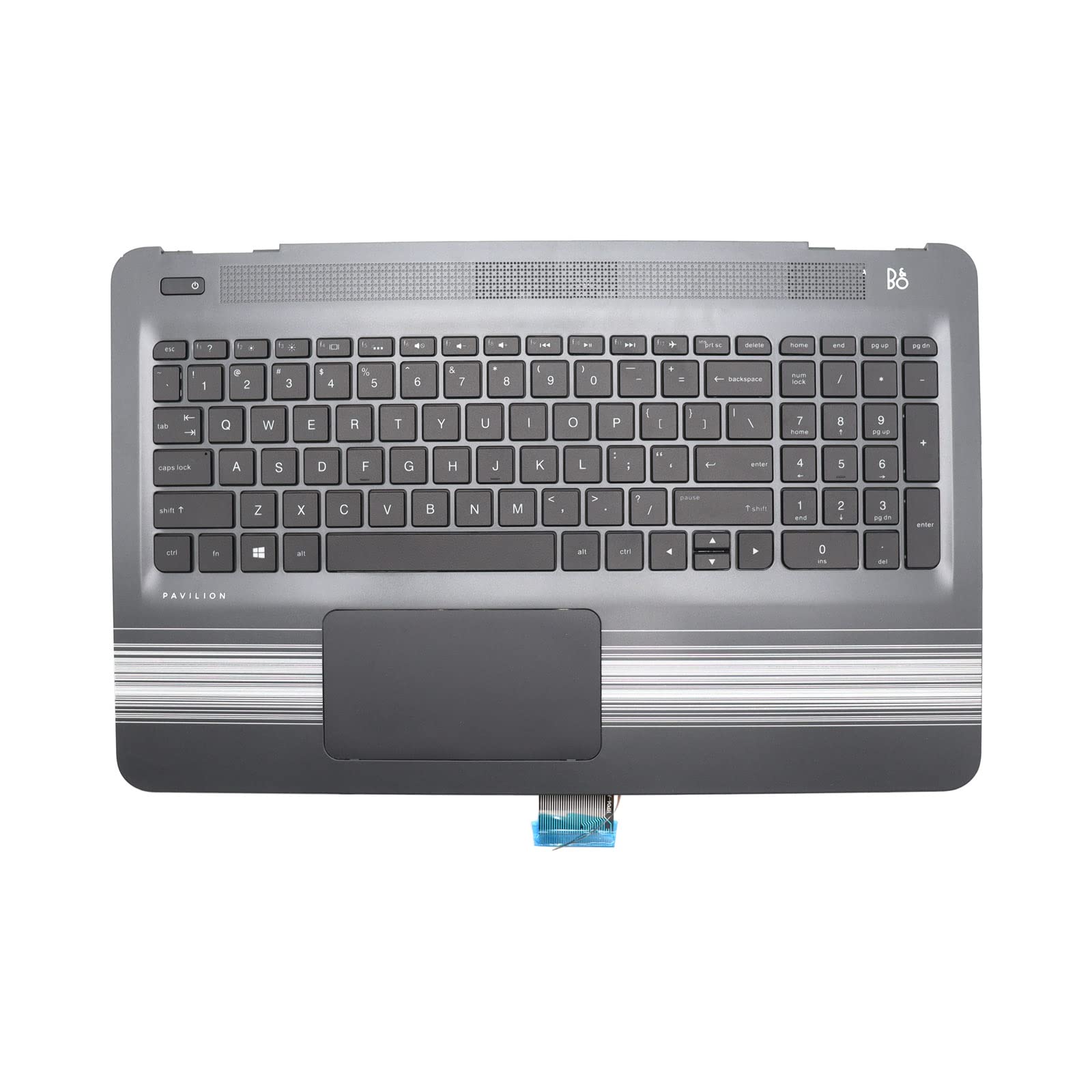 New Palmrest for HP Pavilion 15-AU 15-AW 15-AU018WM Upper Case Top Cover Without Backlit US Keyboard & Touchpad 856026-001