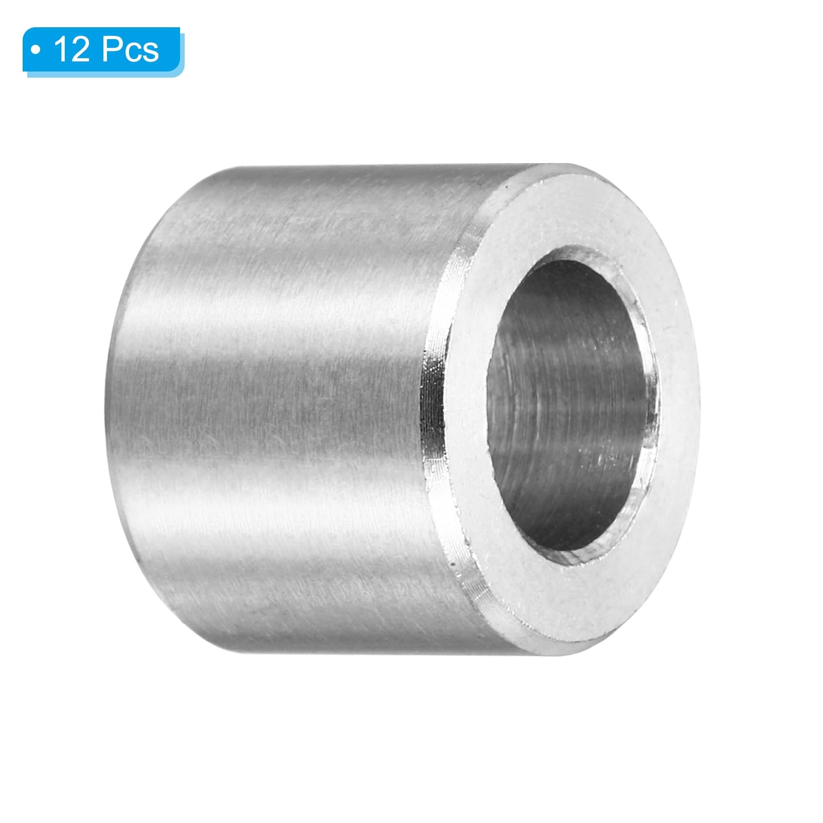 PATIKIL M7 Stainless Steel Spacers, 12Pcs Metal Spacer 7mm ID x 12mm OD x 10mm L Screws Standoff for 1/4" or M7 Screw - Image 3